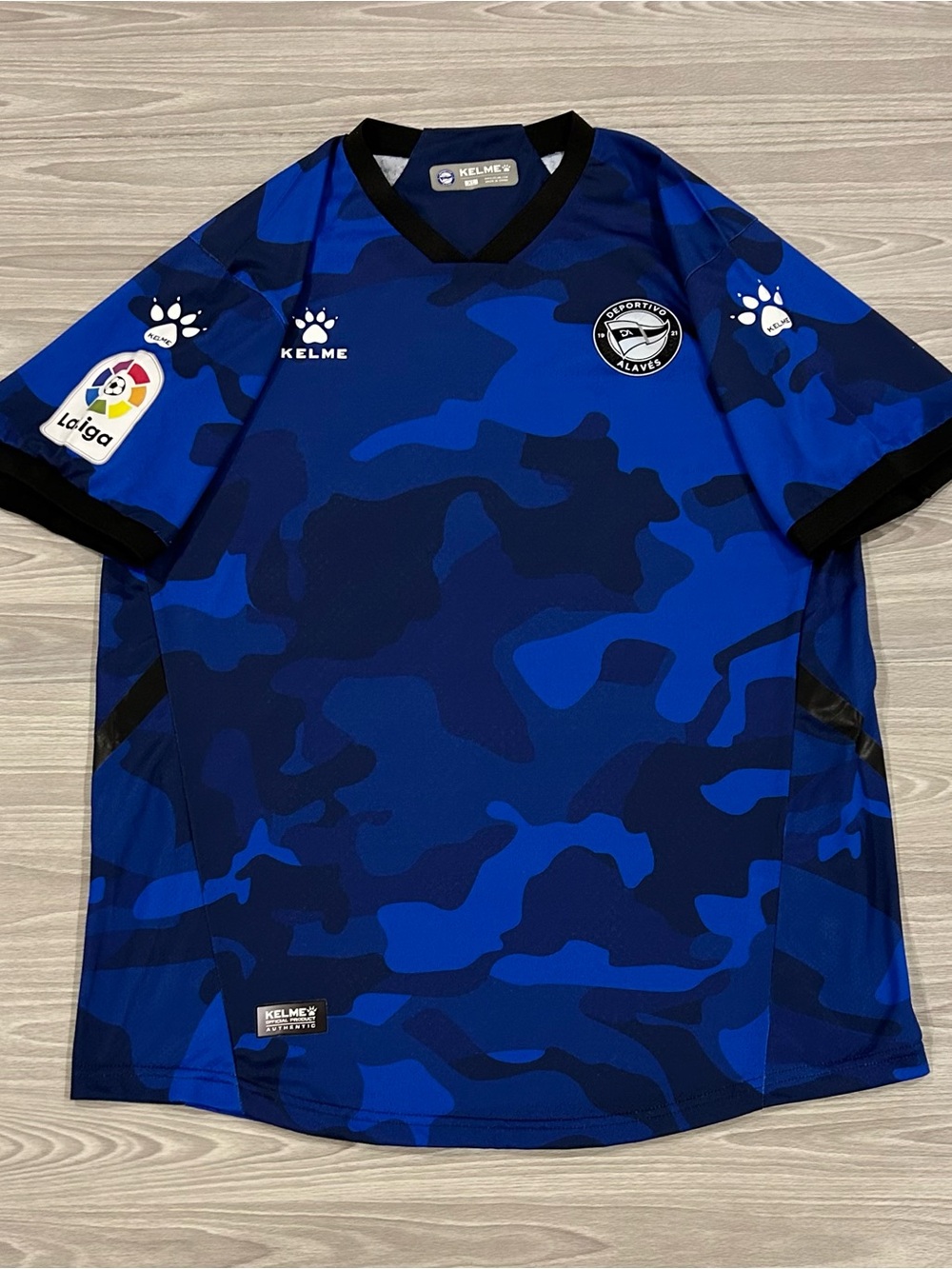 Kelme 2021/22 Deportivo Alaves Football Soccer Jersey La Liga Blue Men’s Size XL